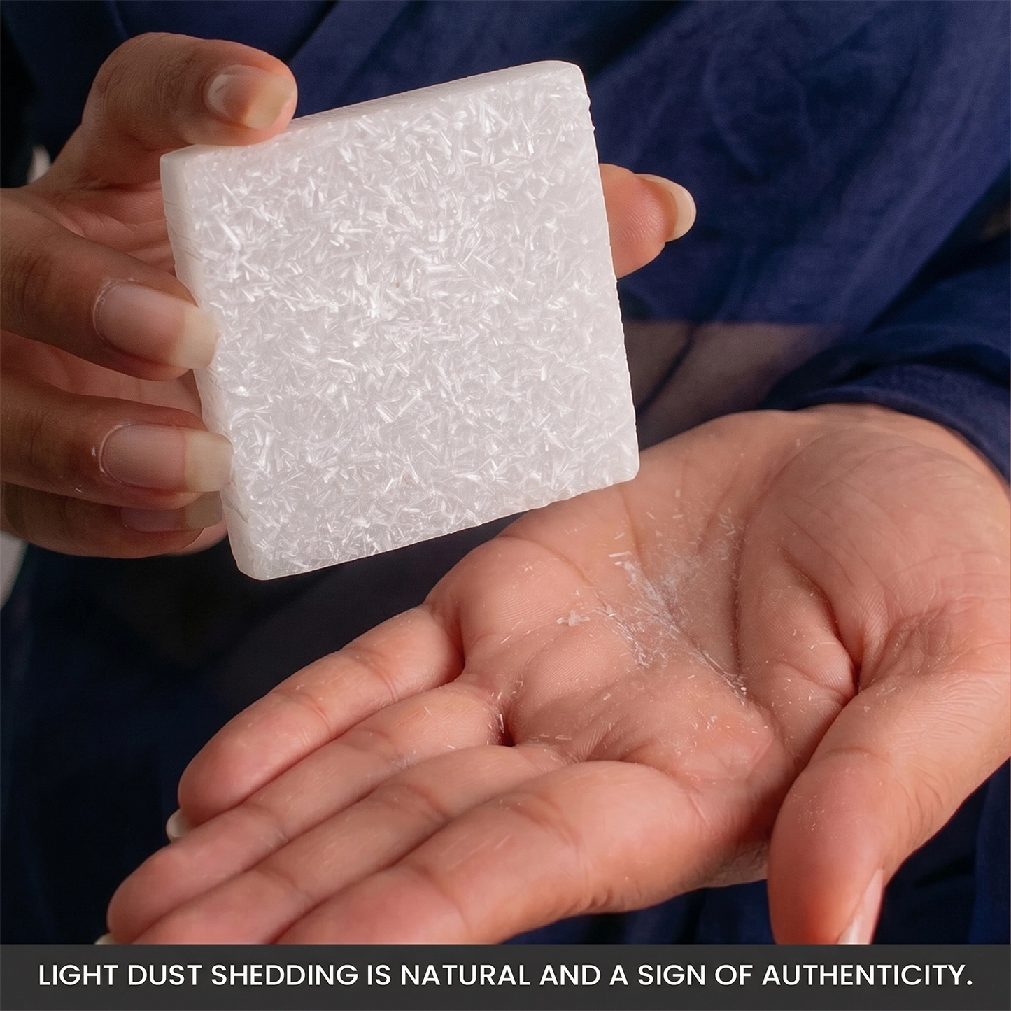 Square Raw Selenite Plate