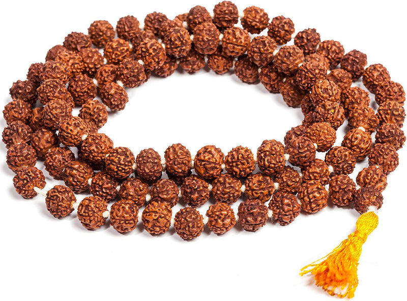 Astroliya certified 5 Mukhi Rudraksha mala with 108 natural beads for japa meditation
