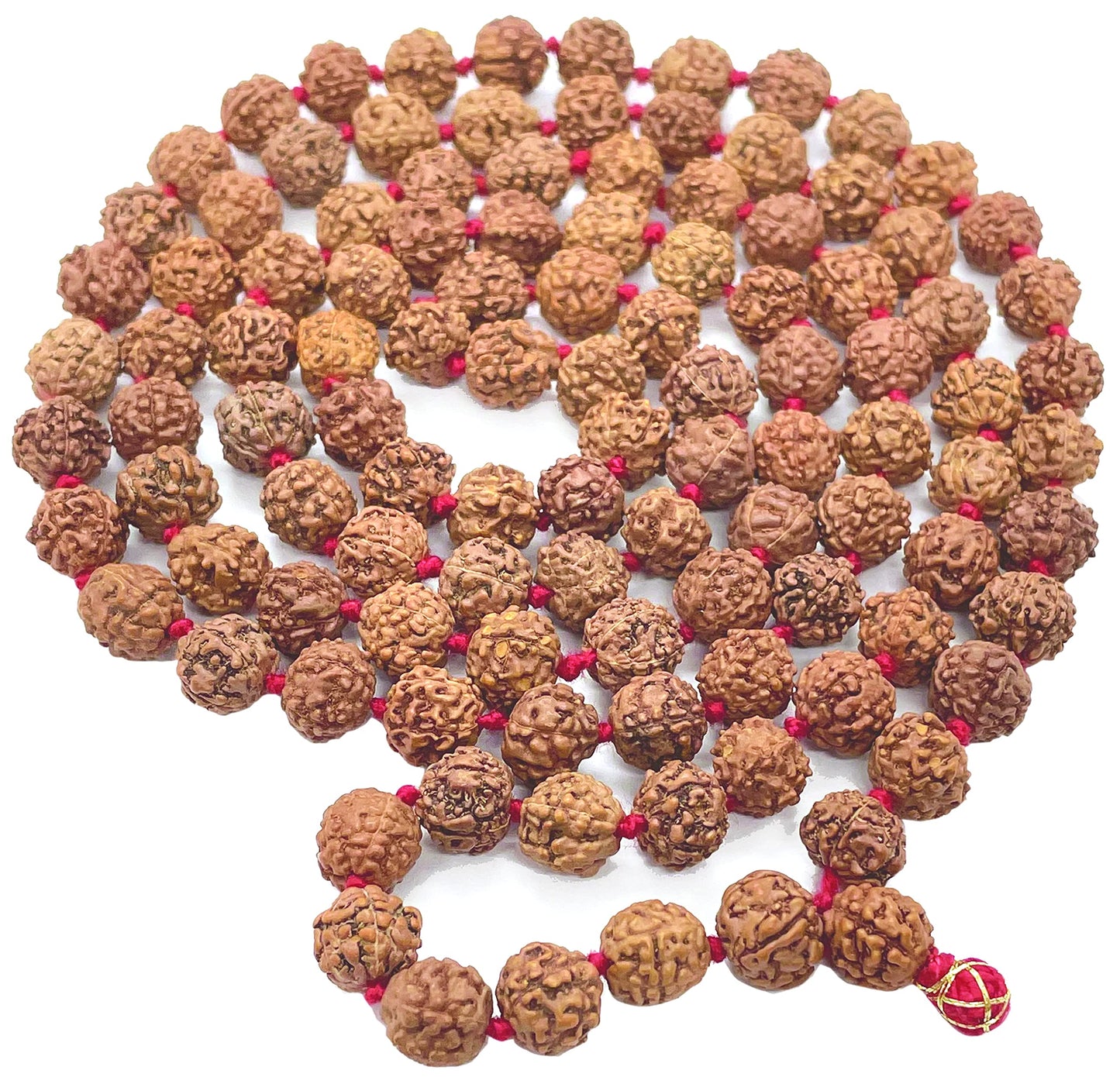 Certified 8mm Rudraksha Mala – 108+1 Hand-Knotted Prayer Beads