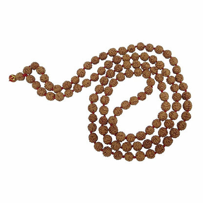 5 Mukhi Rudraksha Mala – Authentic 108+1 Bead Prayer Necklace