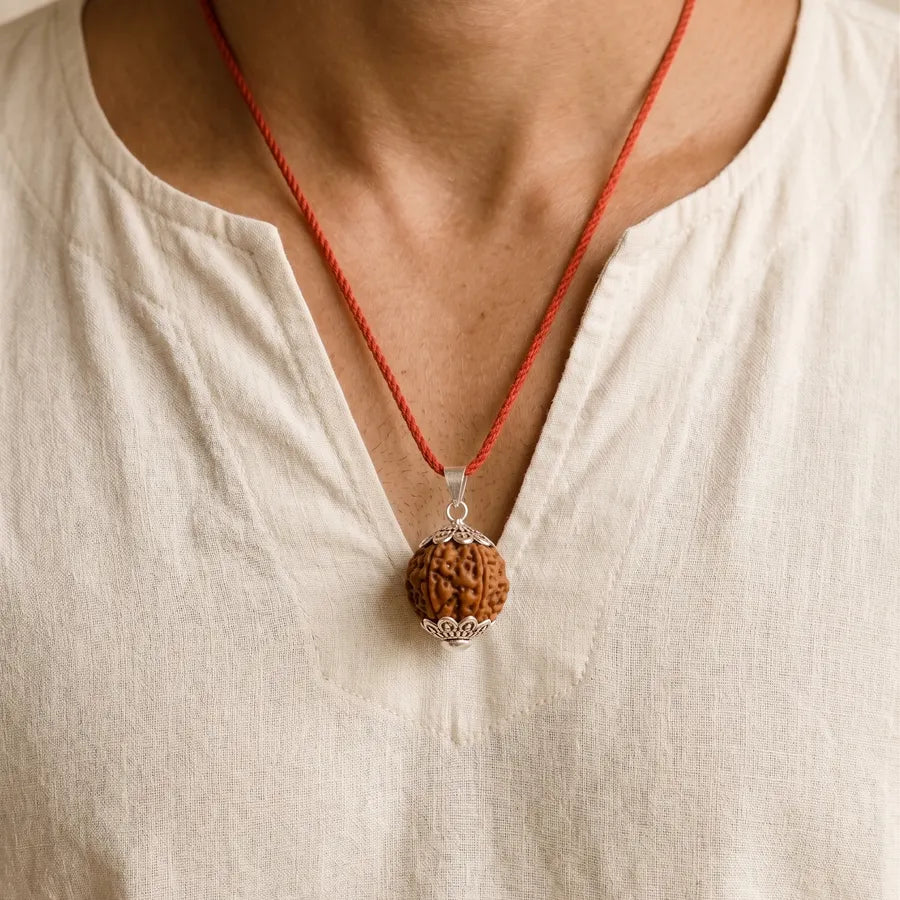 Natural 8 Mukhi Rudraksha Bead - Lab Certified