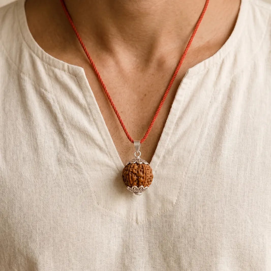 Natural 8 Mukhi Rudraksha Bead - Lab Certified
