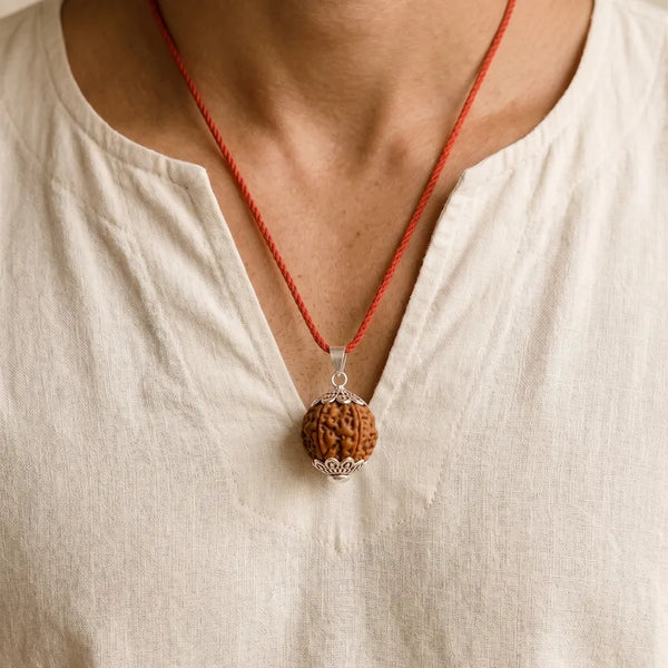 Natural 8 Mukhi Rudraksha Bead - Lab Certified