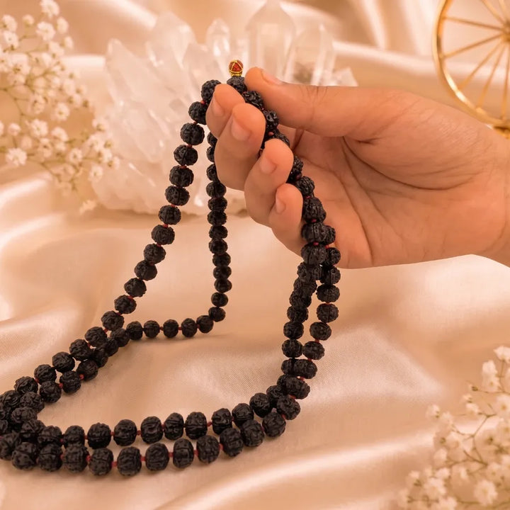 Authentic 5 Mukhi Rudraksha Mala - 108 Beads for Meditation