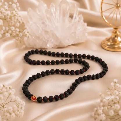 Authentic 5 Mukhi Rudraksha Mala - 108 Beads for Meditation