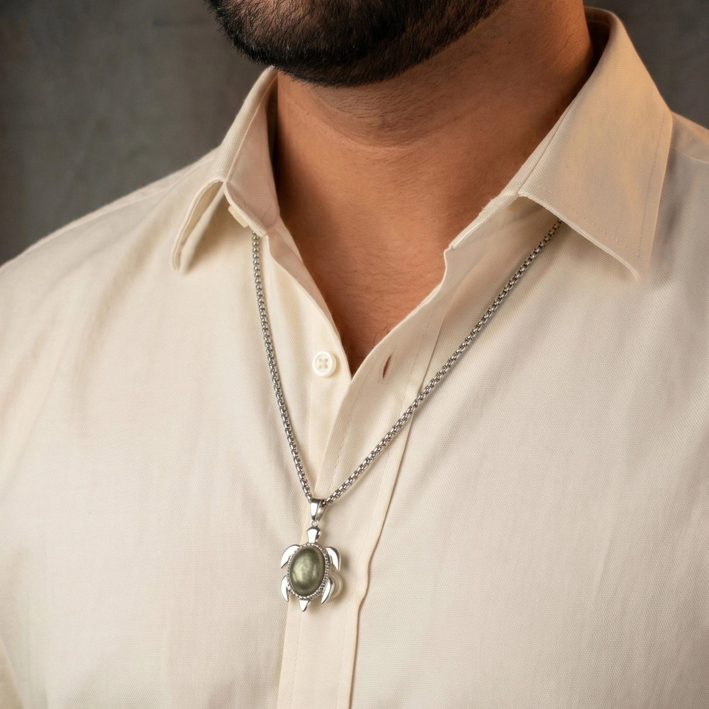 Pyrite Tortoise Pendant